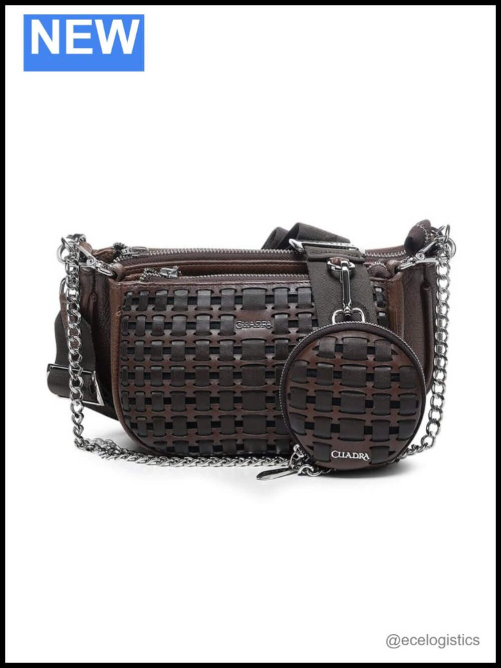 Cuadra Leather Crossbody Bag Women Handwoven Western Two Detachable Purses